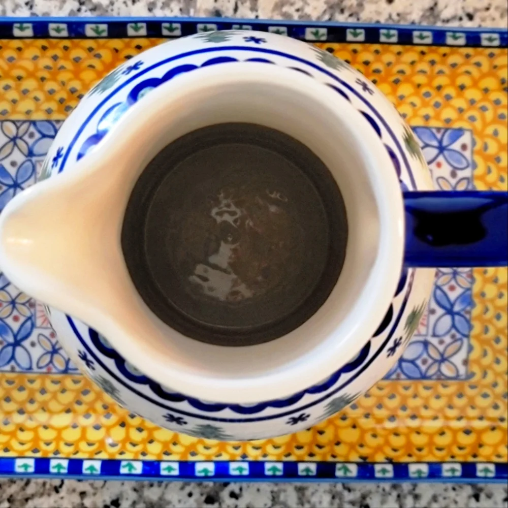 POLISH POTTERY LARGE PITCHER BNWT - Picture 6 of 6